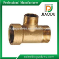 yuhuan manufacturer hot sale forged npt customized 2 male 1 female brass tee